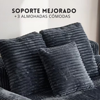 Sofá-Cama Velvet de Algodón, Súper Cómodo y Se Abre Solo + REGALO: Manta de Peluche