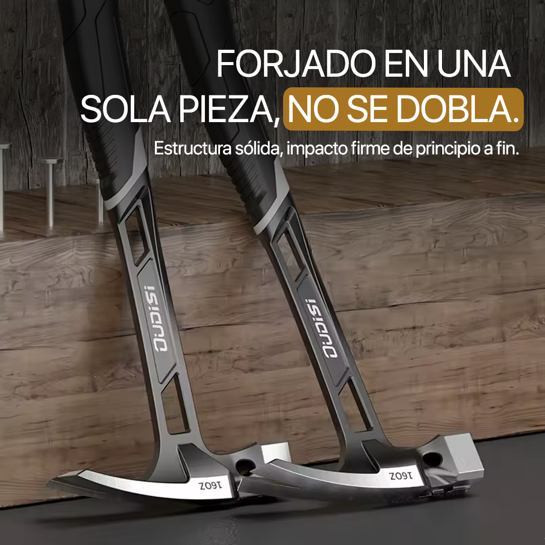 [LLEVÁ 2 PAGÁ 1] Martillo Magnético Brutex 3 en 1 - Carbono y Mango 100% Antideslizante + REGALO: Alicate