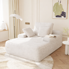 Sofá-Cama Velvet de Algodón, Súper Cómodo y Se Abre Solo + REGALO: Manta de Peluche