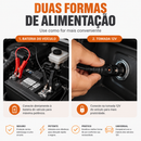 Macaco Elétrico 3 em 1, Troca Pneu Sem Esforço e Rápido + BRINDES: Cabos e Câmera de Ré